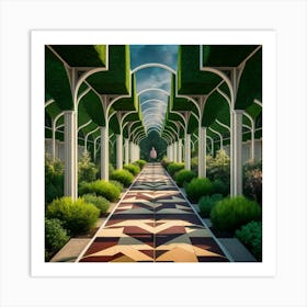 Garden Path 1 Art Print