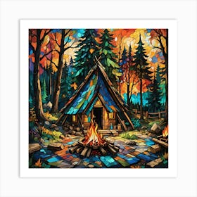 Cabin In The Woods Art Print