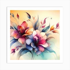 Abstract Floral Painting 22 Art Print