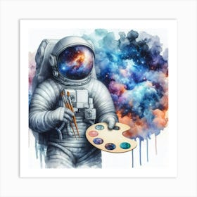 Astronaut Painting 1 Art Print