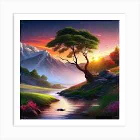 Landscape Painting 79 Art Print