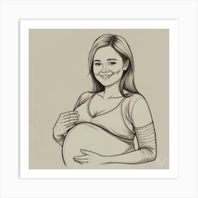 Pregnant Woman 2 Art Print