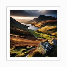 Sunset In Scotland 4 Art Print
