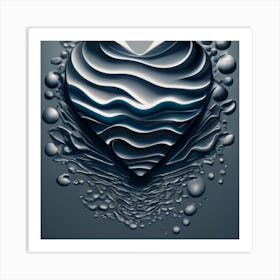 Gray color resembles a heart-shaped wallpaper 2 Art Print