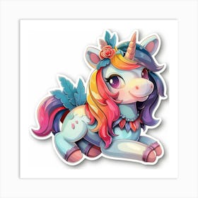 Unicorn Sticker 108 Art Print