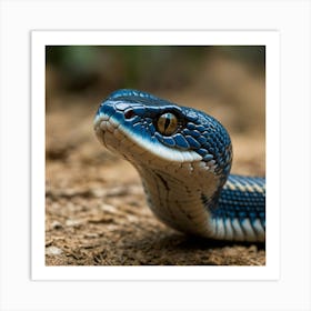 Blue Snake Art Print