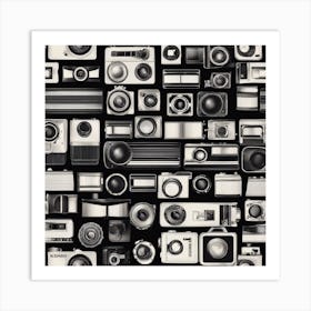 Vintage Cameras Art Print