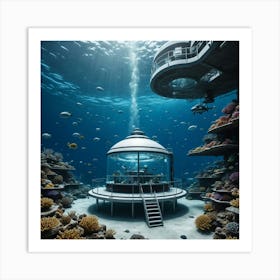 Underwater Hotel 1 Art Print