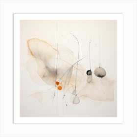 Abstract Organic Minimalist Shapes In Muted Colors 4 Art Print