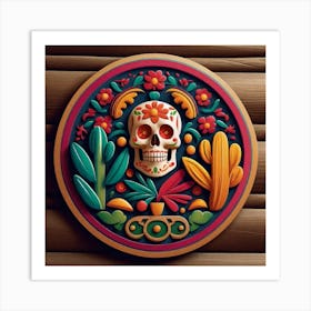 Day Of The Dead Skull 70 Art Print