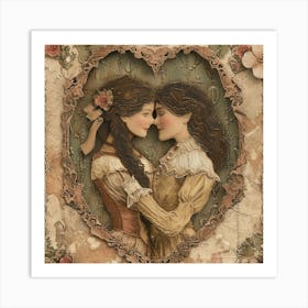 Two Lovers In Love Art Print