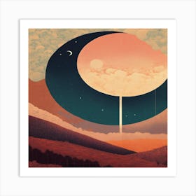 Moon In The Sky Art Print