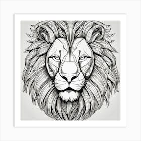 Lion Head#2 Art Print