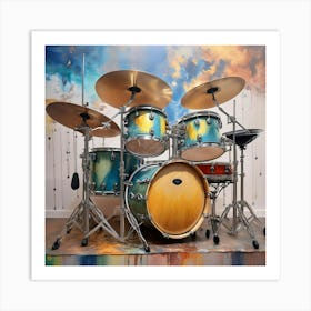 Drum Set Art Print