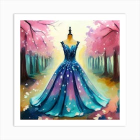 Blue Dress Art Print