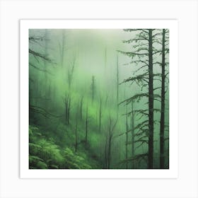 Misty Forest 5 Art Print