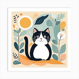 Cat In The Sun Art Print