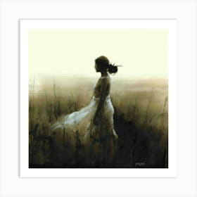 Woman In A Field Art Print