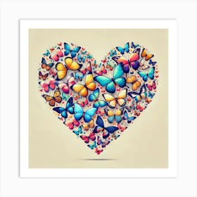 Heart Of Butterflies Art Print