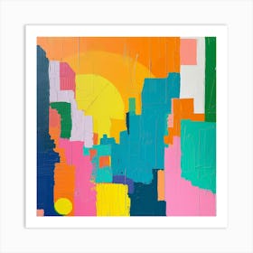 Abstract Travel Collection Seoul South Korea 5 Art Print