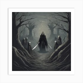 "Dark Reapers: Guardians of the Haunted Forest" Art Print