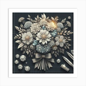 Bouquet Of Diamonds Art Print