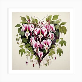 Motif Painting Bleeding Heart Dicentra Art Print Art Print