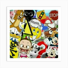 Cartoon Characters 1 Affiche