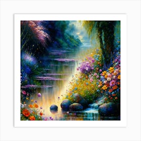 River Of Flowers 1 Art Print