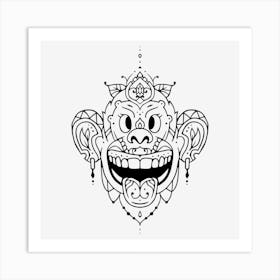 Monkey Mandala Art Print