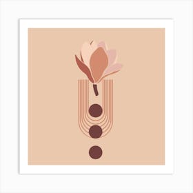 Mid-Century Modern Floral and Arch Art Print