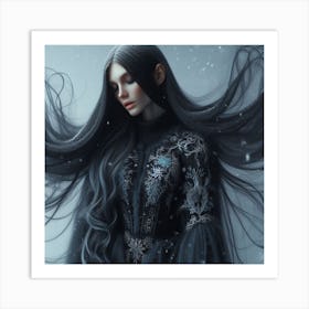 Black Haired Girl 1 Art Print