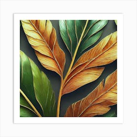 Leaf Painting Art Print