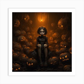 Halloween Girl Art Print