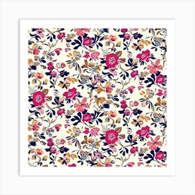Bloom Burst London Fabrics Floral Pattern 5 Art Print