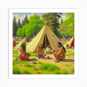 Indian Camp Art Print