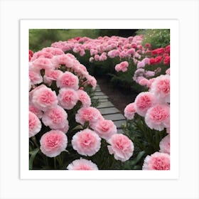 Pink Carnations Art Print