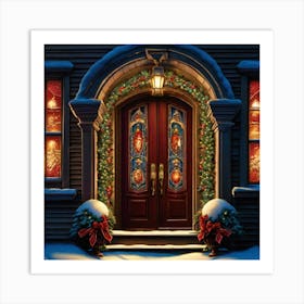 Christmas Door 76 Art Print