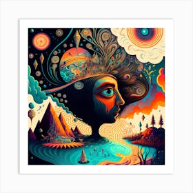 Trippy Landscape Art Print