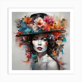 Flower Girl Abstract Art Print