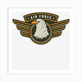 Us Air Force Eagle Badge Art Print