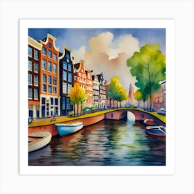 Amsterdam Canal Art Print