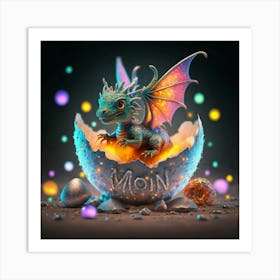 Dragon In Egg 1 Art Print