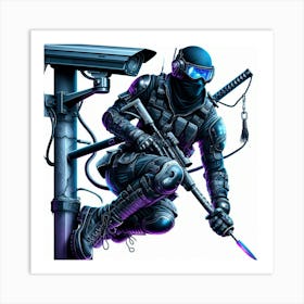 Modern ninja 1 Art Print