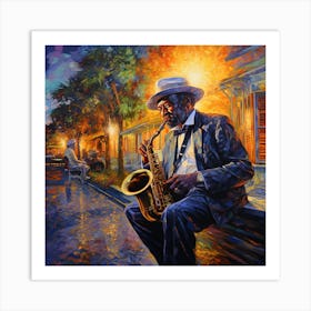 Saxophone Player 15 Art Print