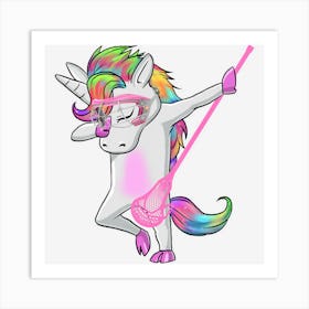 Relax Unicorn Dab Youth Lacrosse Tees Lacrosse Funny Art Print