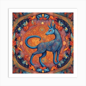 Blue Wolf Art Print