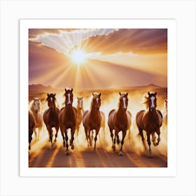 Herd Of Horses Art Print