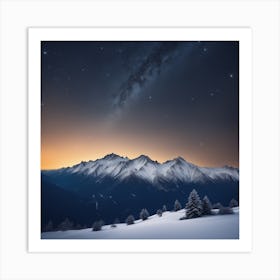 Night In The Mountains 7 Art Print