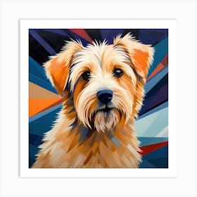 Abstract modernist Norfolk terrier dog 1 Art Print